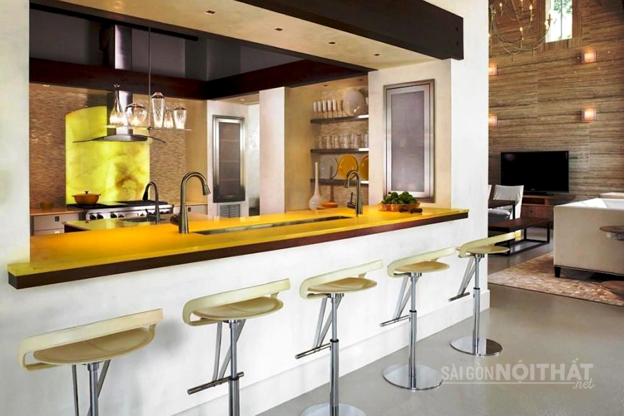 Thiết kế quầy bar mini trong căn bếp nh&agrave; bạn