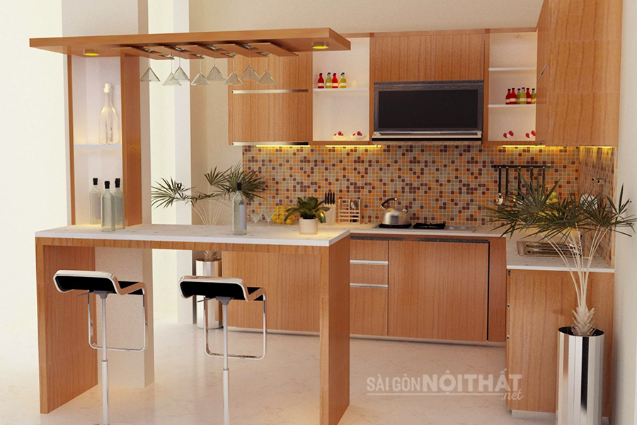 Thiết kế quầy bar mini trong căn bếp nh&agrave; bạn